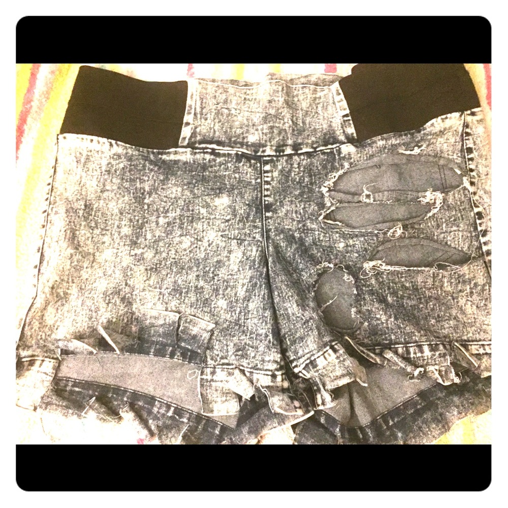 Destroyed High Waisted Shorts